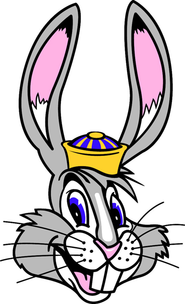 Jack Rabbit mascot vinyl sports decal. Support your team! Jack Rabbit head 1